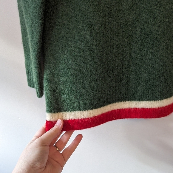 Vintage 90s Disney Mickey Mouse Wool Quarter Zip Pullover Sweater - Picture 6 of 13